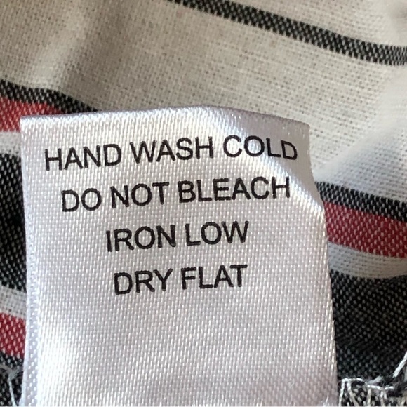 Haute Monde NWT Short Sleeve Striped Tie Top Size Medium - Picture 8 of 10